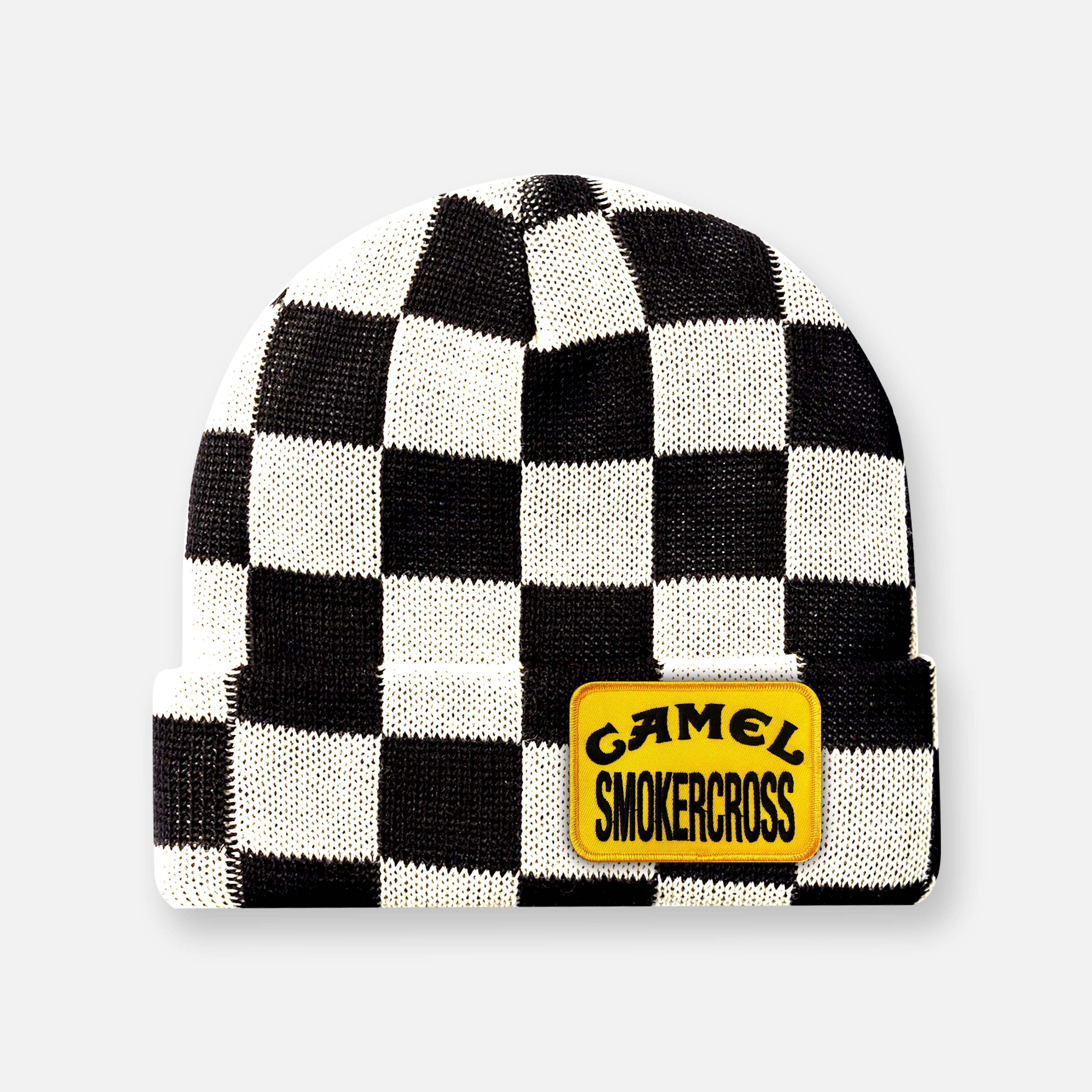 CHECKERBOARD BLACK & WHITE BEANIES
