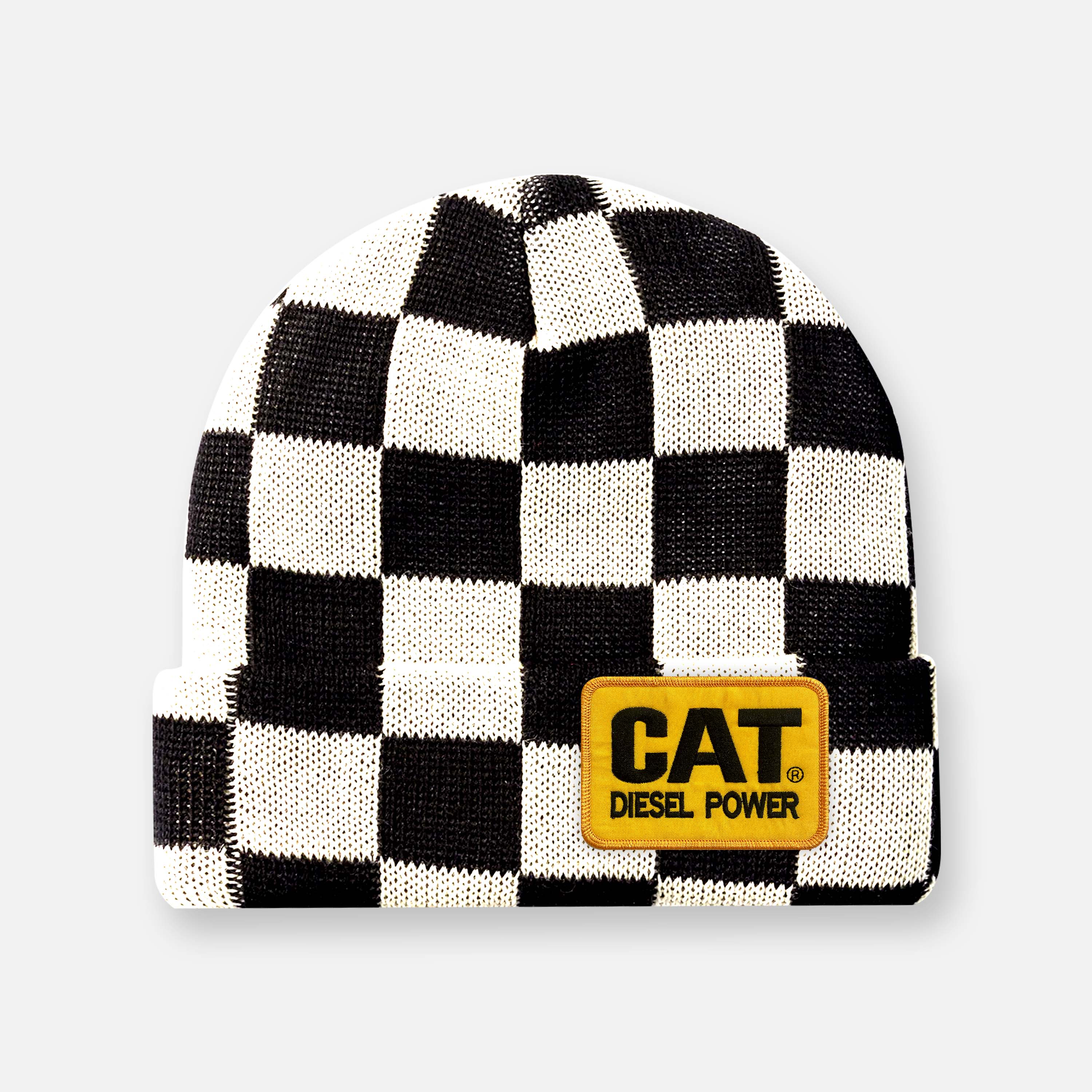 CHECKERBOARD BLACK & WHITE BEANIES