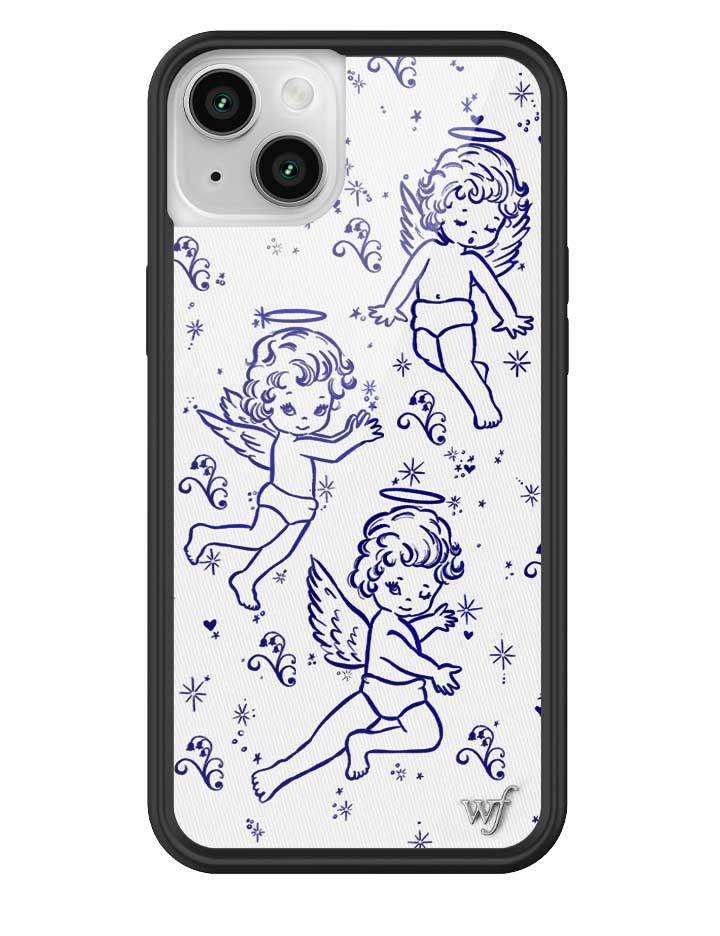 Cherub Print iPhone Case with Midnight Blue Sparkle Details - Image 28