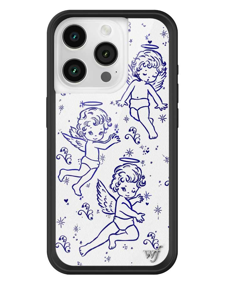 Cherub Print iPhone Case with Midnight Blue Sparkle Details - Image 22