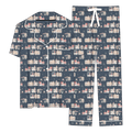 Christmas Trains Bamboo Women's Luxe Lounge Short Set (Pre-Order)