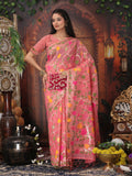 Shree Shyam Fashion Linen Cotton Pink Saree