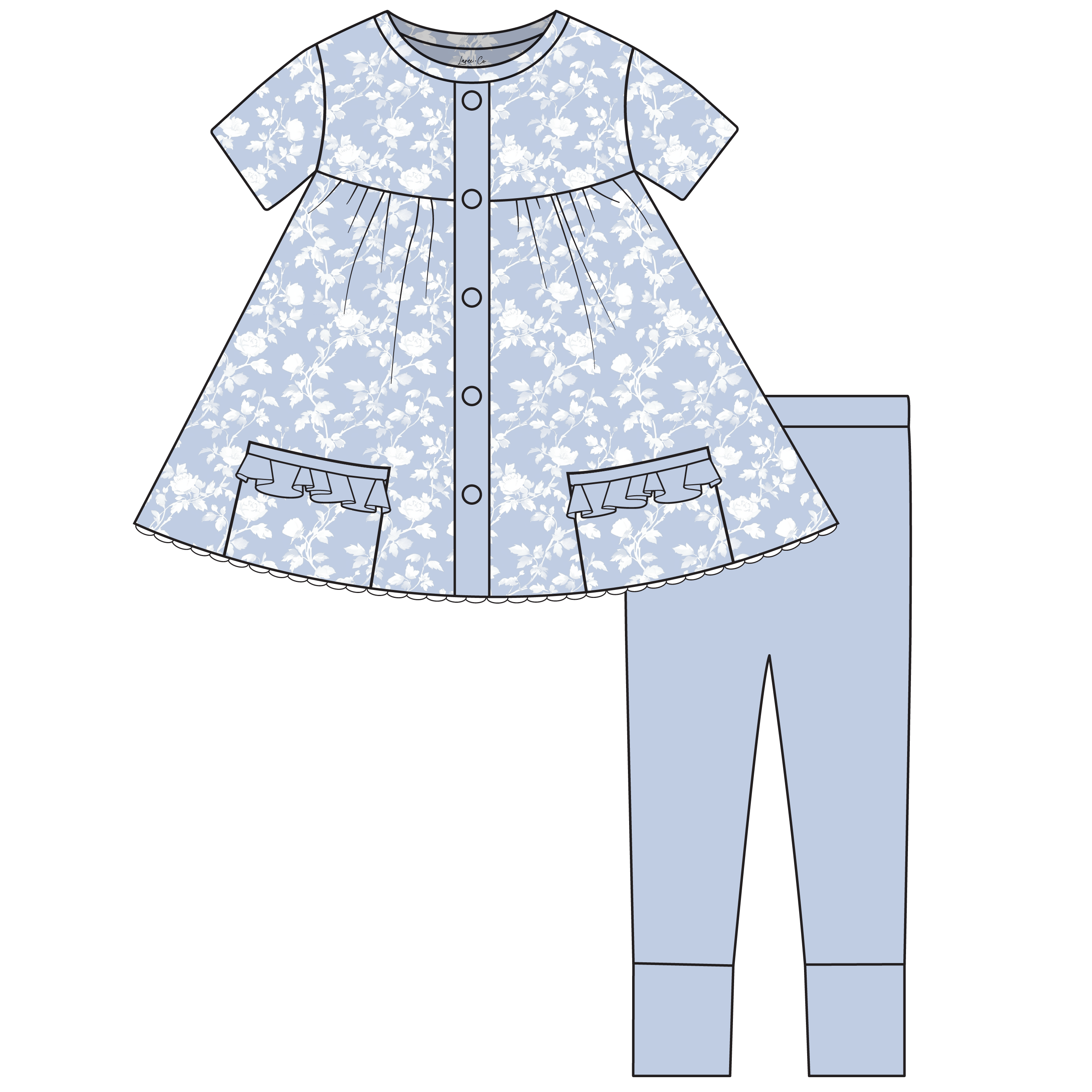 Claire Bamboo Short Sleeve Tunic + Legging Set (Pre-Order)