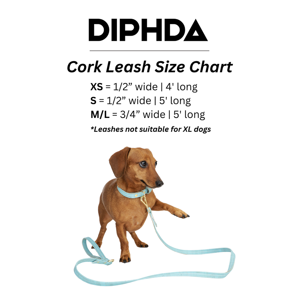 Cloud White Cork Leather Leash