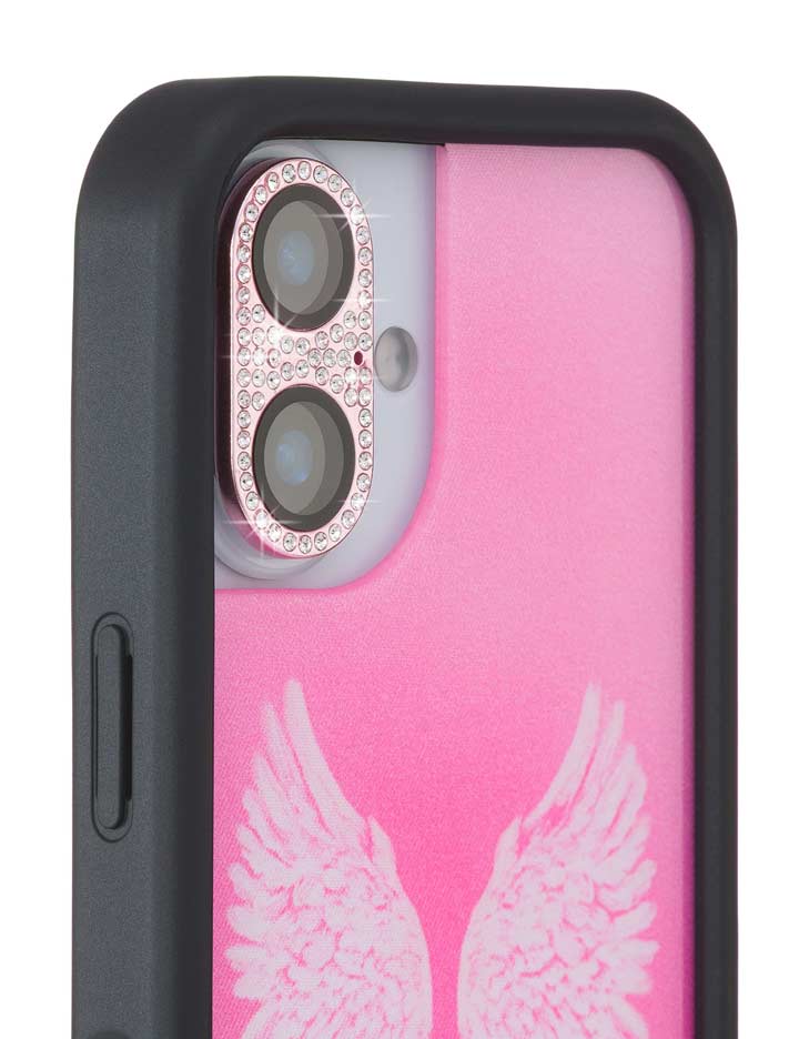 Pink Crystal Camera Lens Protector Cover for iPhone