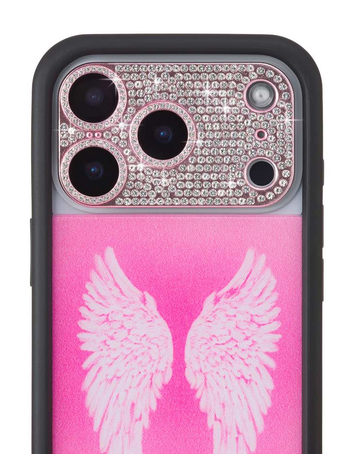 Pink Crystal Camera Lens Protector Cover for iPhone