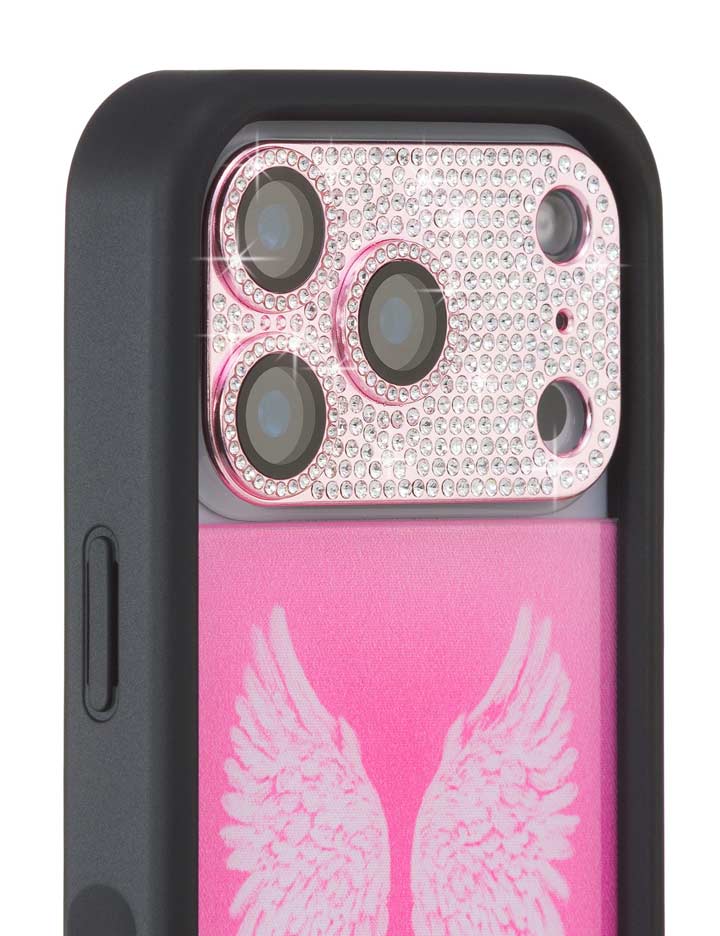 Pink Crystal Camera Lens Protector Cover for iPhone