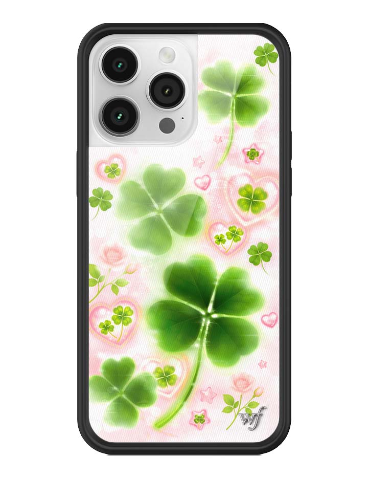 Miss Lucky iPhone Case with Sparkly Hearts and Four-Leaf Clovers - Image 31