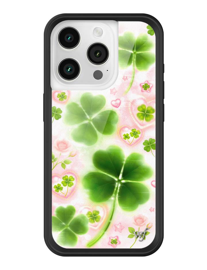 Miss Lucky iPhone Case with Sparkly Hearts and Four-Leaf Clovers - Image 27