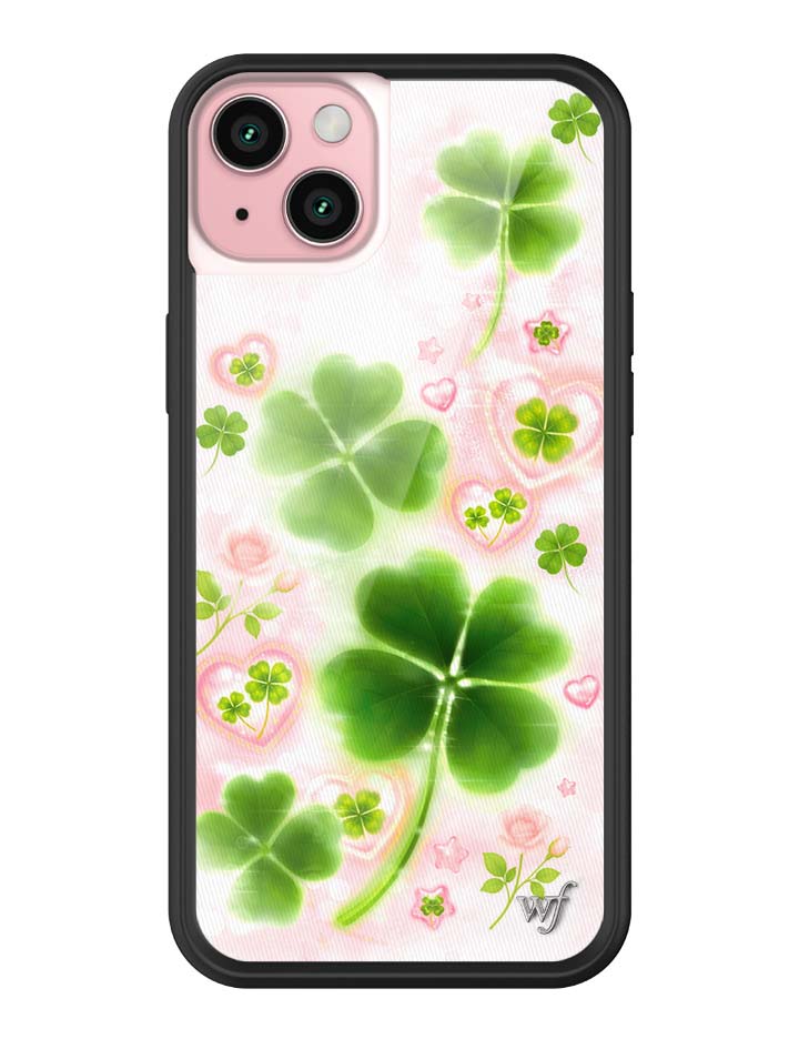 Miss Lucky iPhone Case with Sparkly Hearts and Four-Leaf Clovers - Image 25
