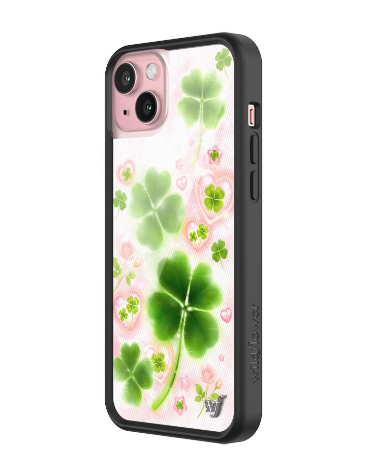 Miss Lucky iPhone Case with Sparkly Hearts and Four-Leaf Clovers - Image 26