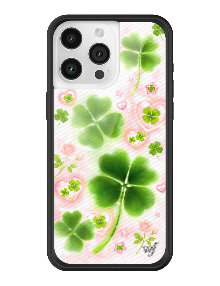 Miss Lucky iPhone Case with Sparkly Hearts and Four-Leaf Clovers - Image 23