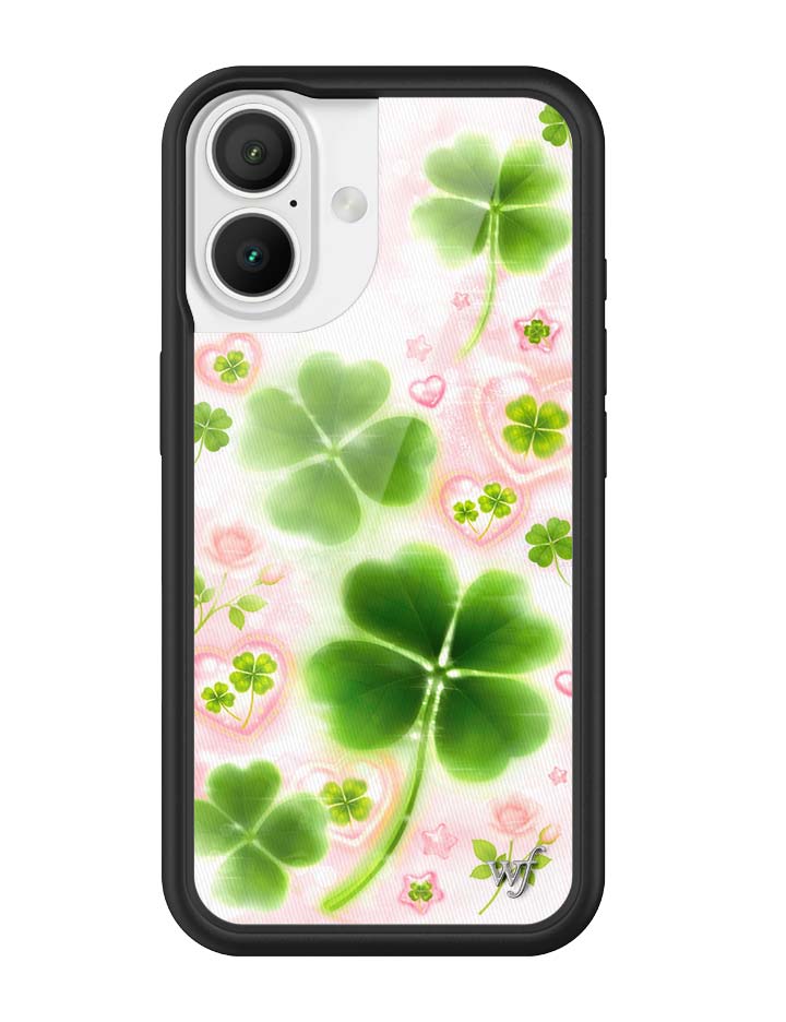 Miss Lucky iPhone Case with Sparkly Hearts and Four-Leaf Clovers - Image 21