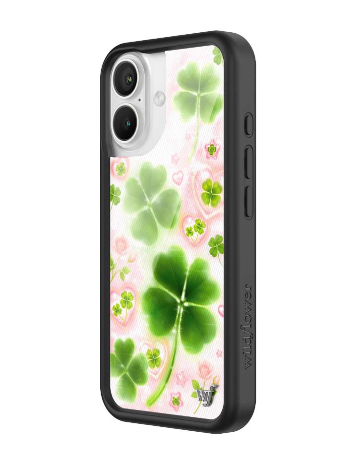 Miss Lucky iPhone Case with Sparkly Hearts and Four-Leaf Clovers - Image 22