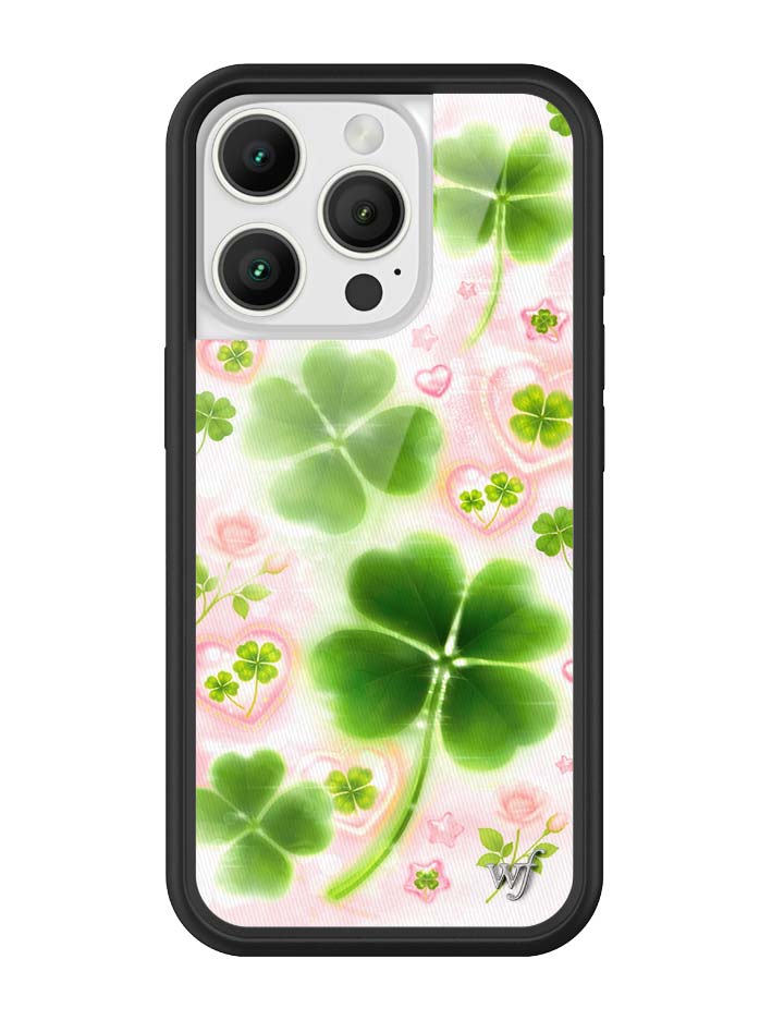 Miss Lucky iPhone Case with Sparkly Hearts and Four-Leaf Clovers - Image 19