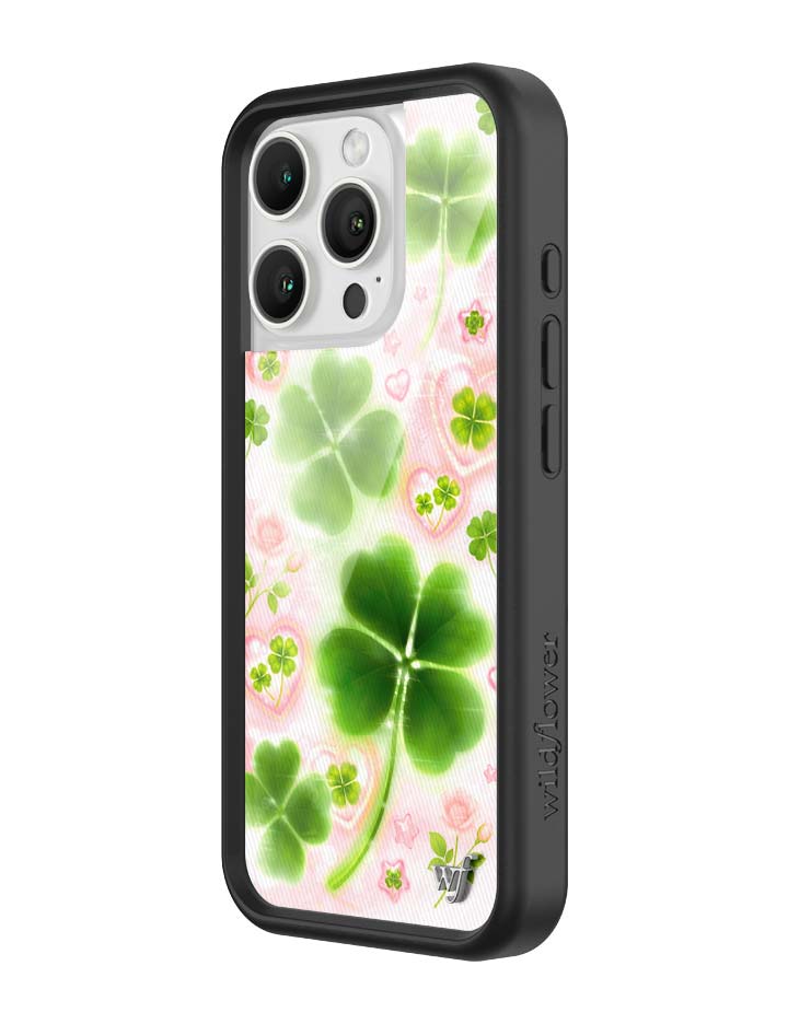 Miss Lucky iPhone Case with Sparkly Hearts and Four-Leaf Clovers - Image 20