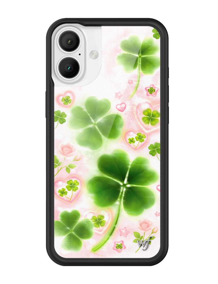 Miss Lucky iPhone Case with Sparkly Hearts and Four-Leaf Clovers - Image 17