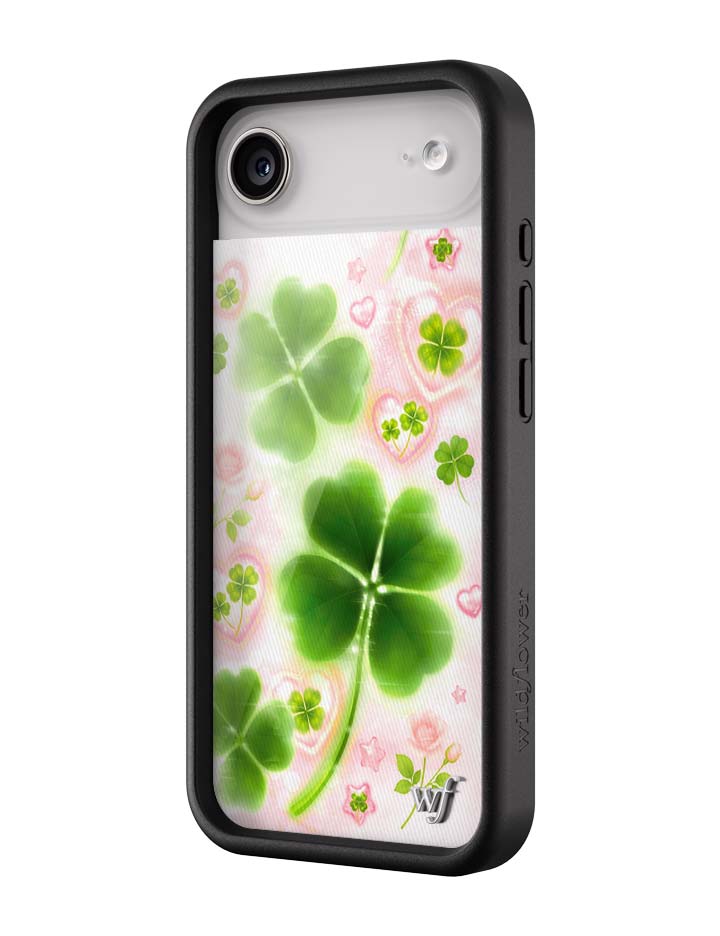 Miss Lucky iPhone Case with Sparkly Hearts and Four-Leaf Clovers - Image 13