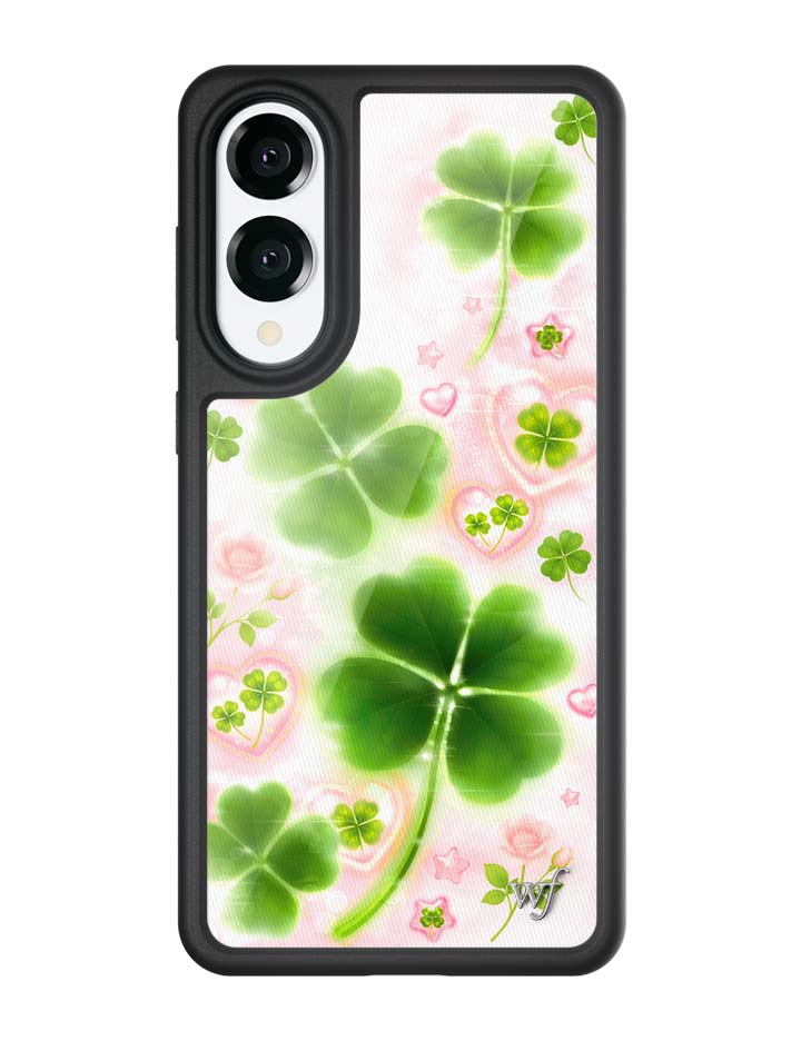 Miss Lucky Samsung Galaxy Phone Case with Clover and Heart Print - Image 3