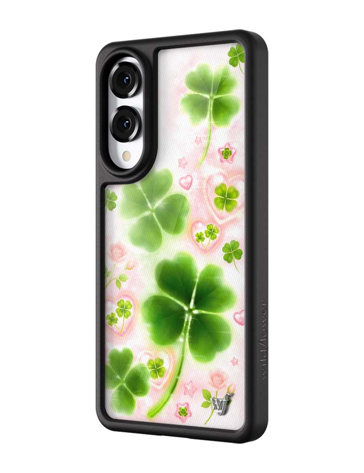 Miss Lucky Samsung Galaxy Phone Case with Clover and Heart Print - Image 4
