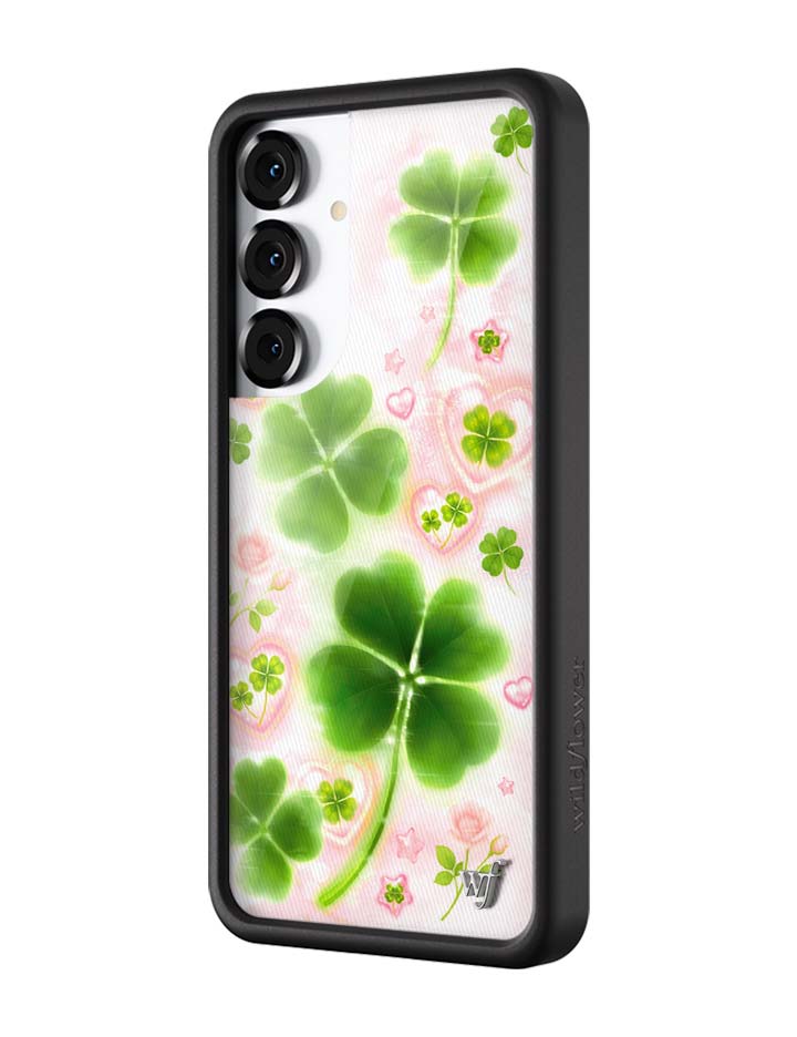 Miss Lucky Samsung Galaxy Phone Case with Clover and Heart Print - Image 6