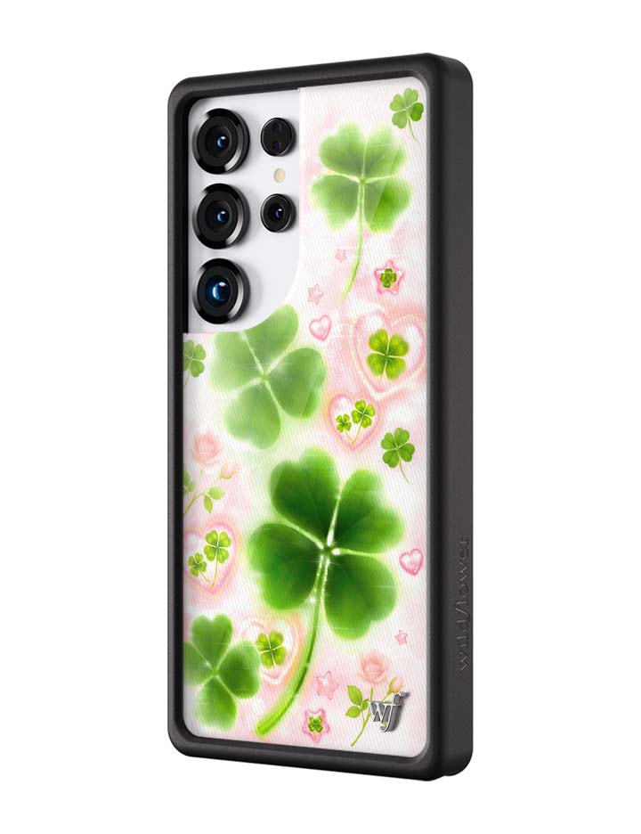Miss Lucky Samsung Galaxy Phone Case with Clover and Heart Print - Image 2