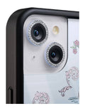 Blue iPhone Camera Lens Bling Protector with Rhinestones