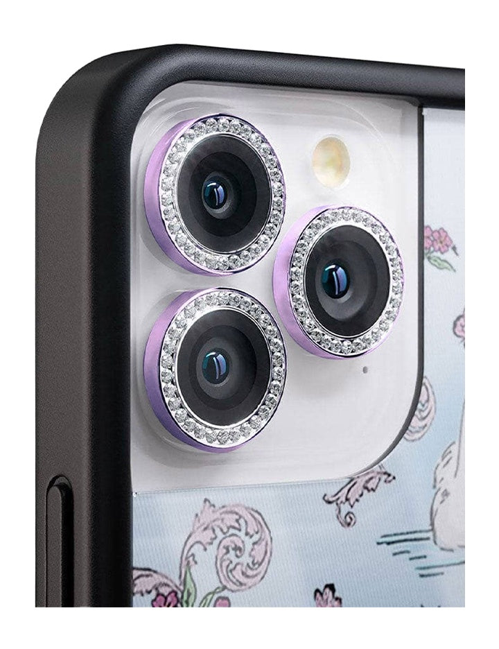 Purple Crystal Bling iPhone Camera Lens Protector Cover - Image 3