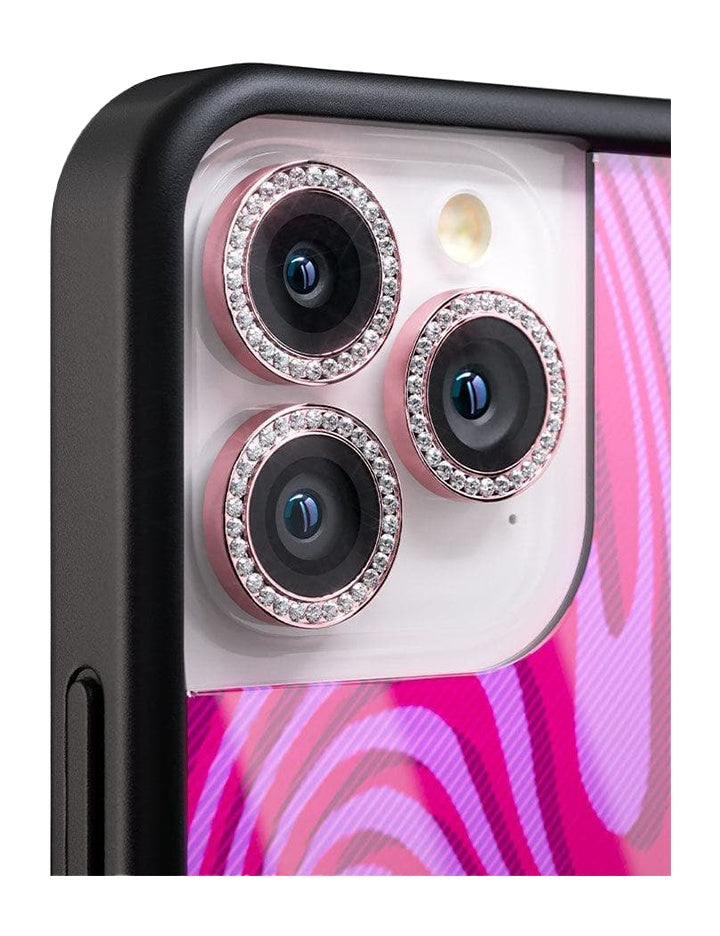 Pink Bling iPhone Camera Lens Protector Set