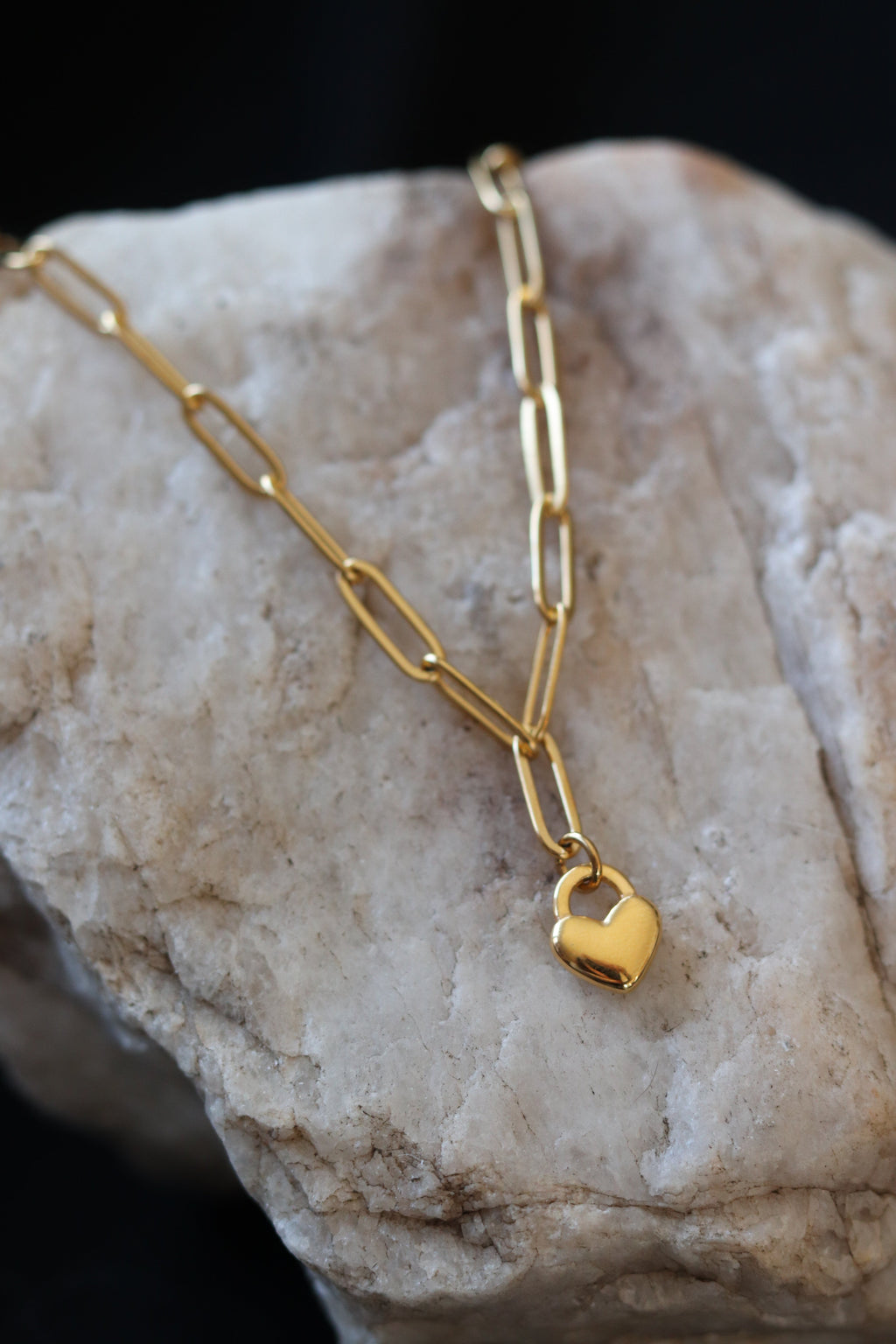 Dainty Gold Heart Locket Necklace