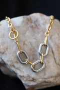 Daphne Two-Tone Oval Link Necklace