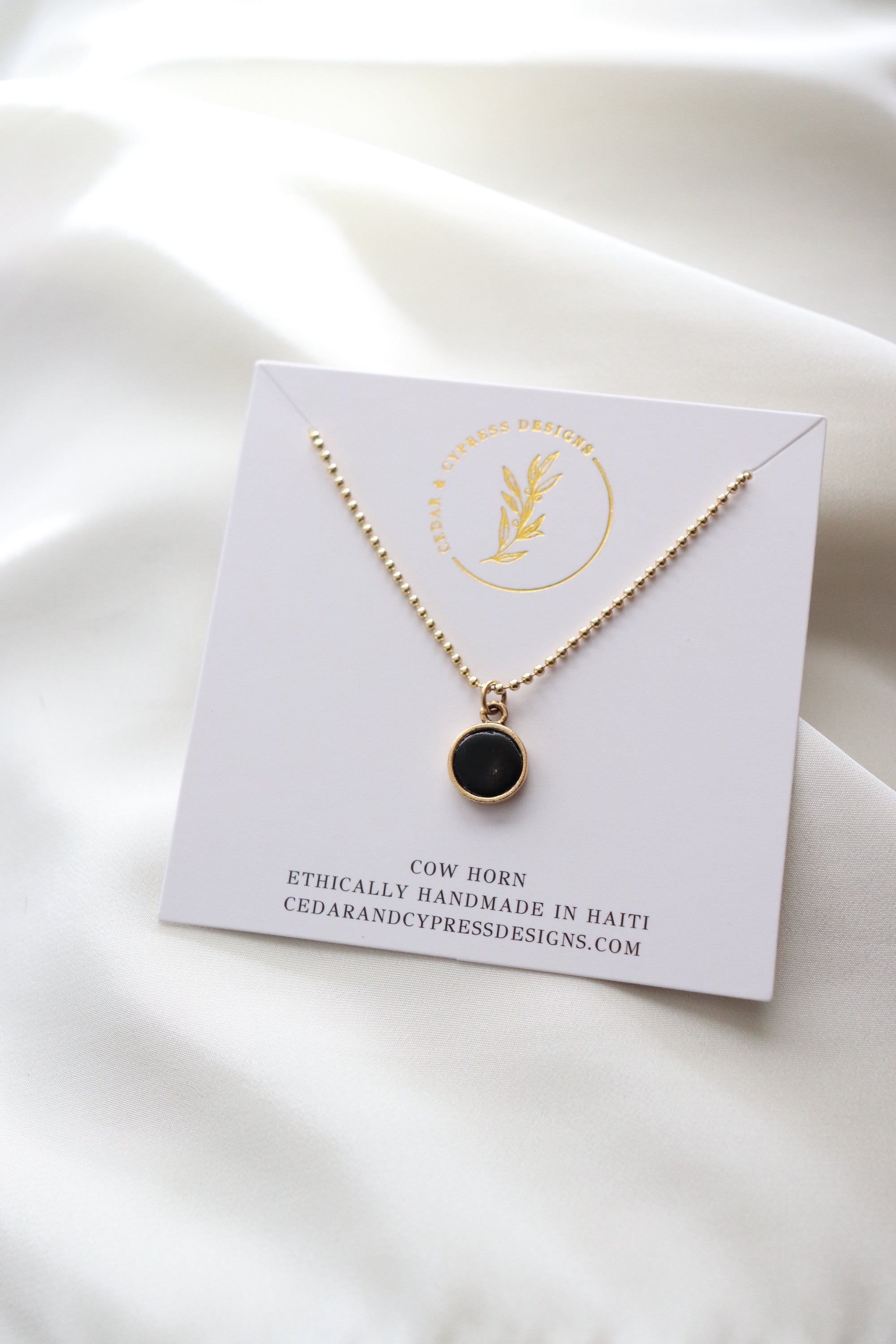 Angie Necklace - Gold Horn