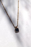 Dee Necklace – Black Pendant Necklace in 18K Gold Plated Stainless Steel