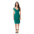 Asymmetric Shoulder Flounced Sheath