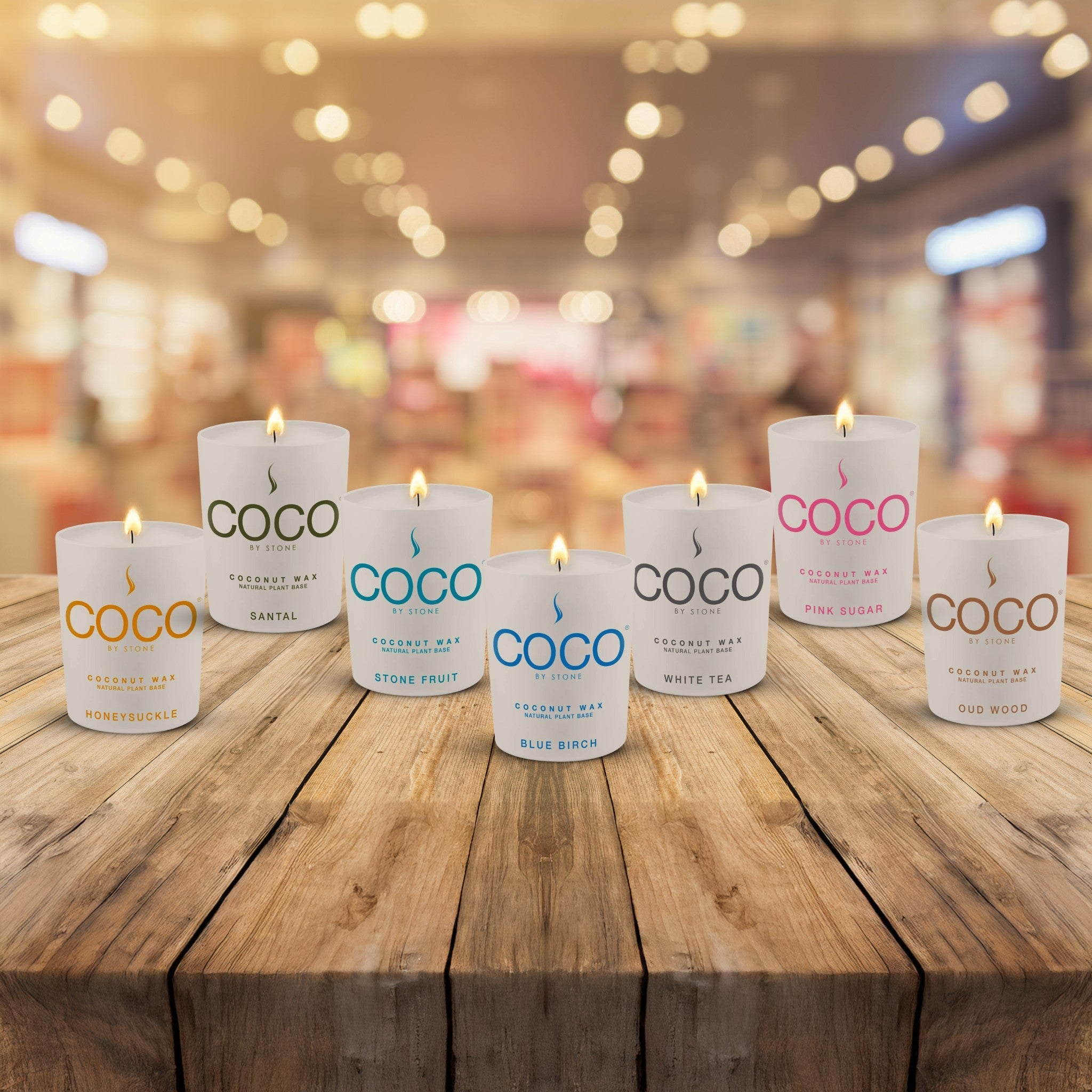 Oud Wood Natural Coconut Apricot Wax Candle