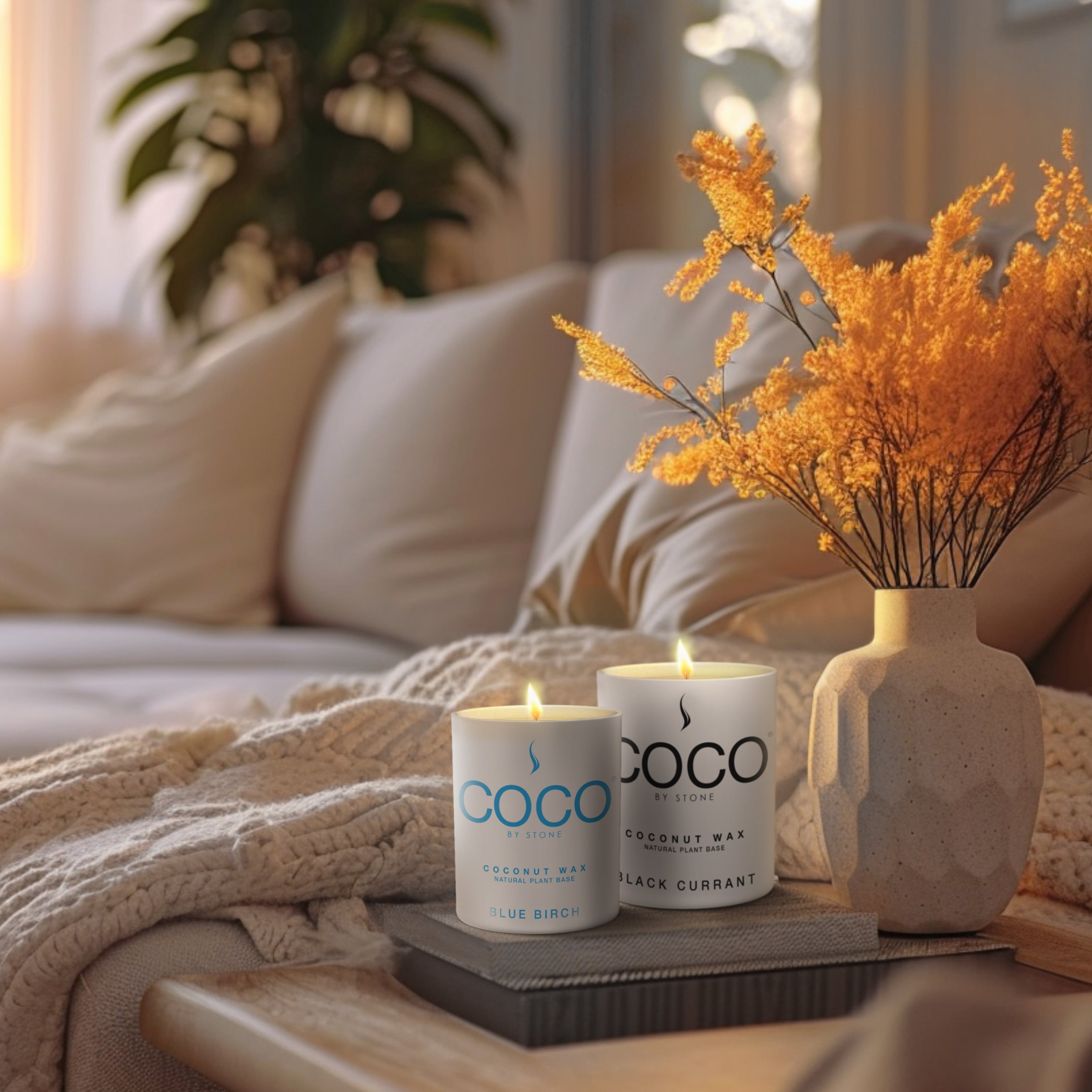 Oud Wood Natural Coconut Apricot Wax Candle