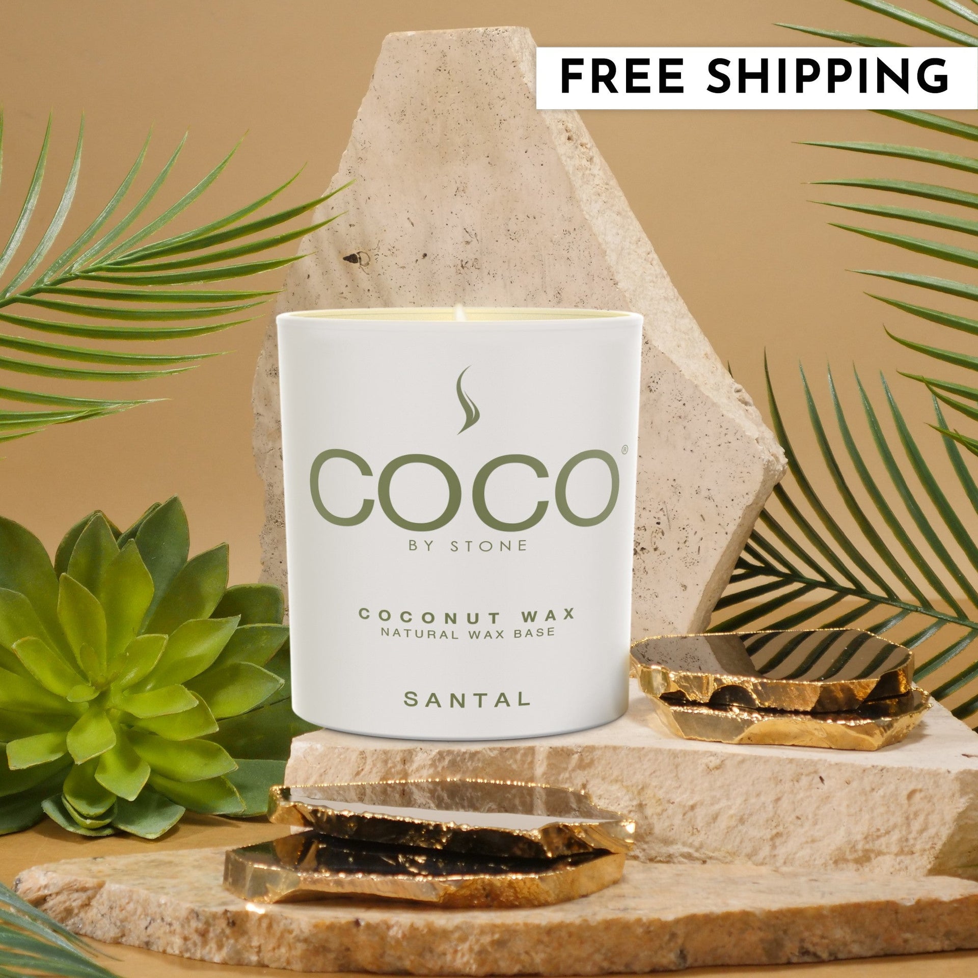 Santal Natural Coconut Apricot Wax Candle