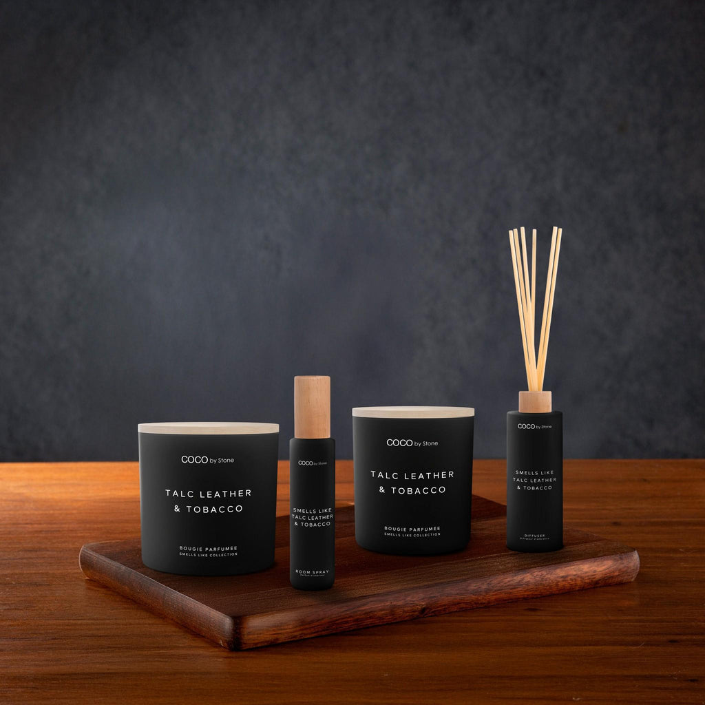 11oz Smells Like Talc Leather & Tobacco Candle