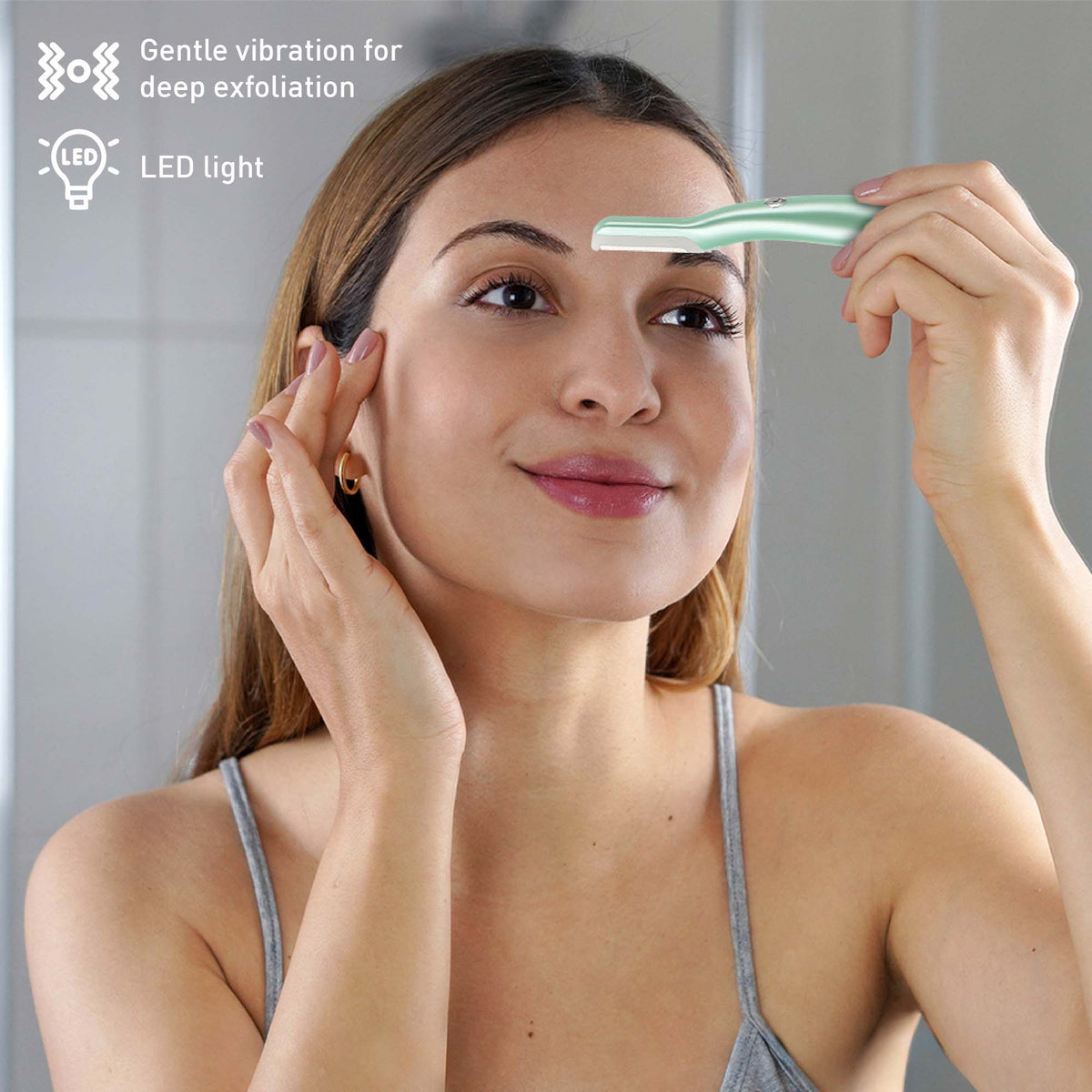 Pursonic Beauty Duo Bundle – Heated Eyelash Curler with Comb + Precision Dermaplaning Hair Remover Tool for Flawless Lashes and Smooth Skin