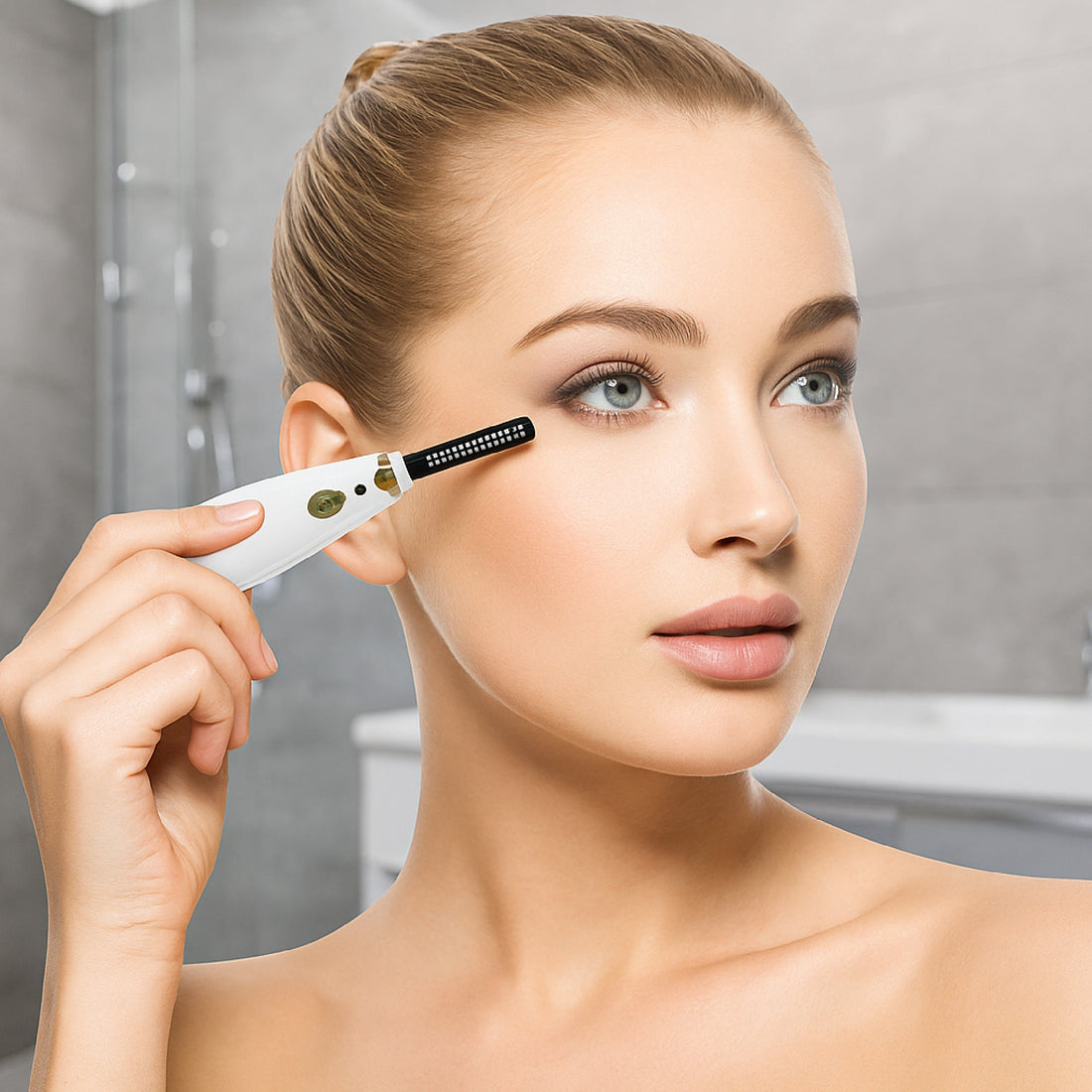 Pursonic Facial Trimmer & Eyebrow Kit, Heated Eyelash Curler & Dimmable LED Vanity Mirror