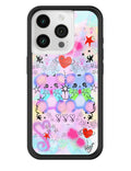 Cotton Candy Teddies iPhone Case with Pastel Doodle Print