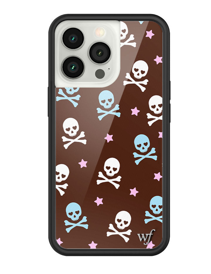 Cross Bones iPhone Case Hazelnut Brown Skull Print Protective - Image 19