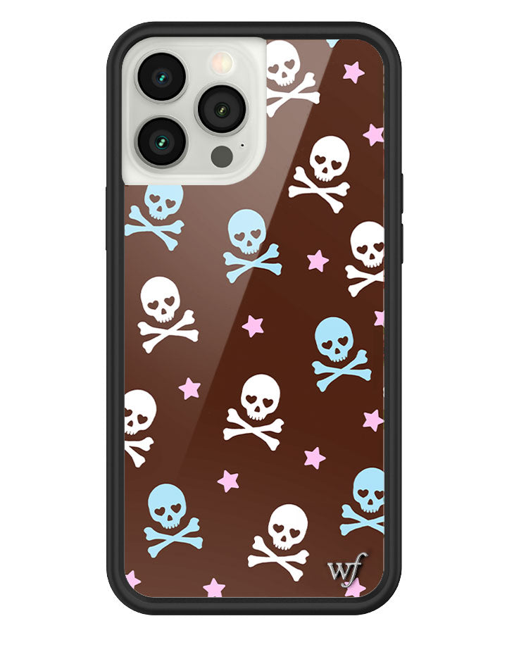 Cross Bones iPhone Case Hazelnut Brown Skull Print Protective - Image 17