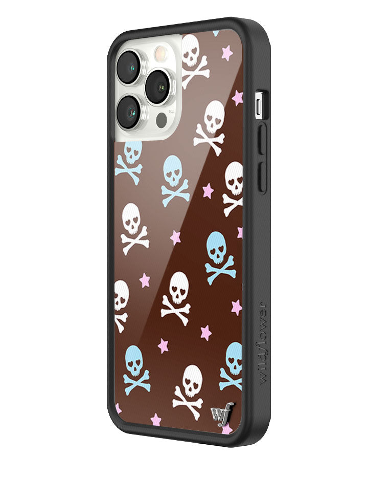 Cross Bones iPhone Case Hazelnut Brown Skull Print Protective - Image 18