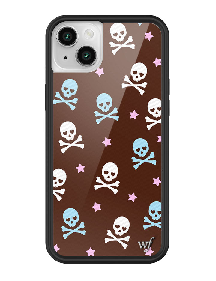 Cross Bones iPhone Case Hazelnut Brown Skull Print Protective - Image 15