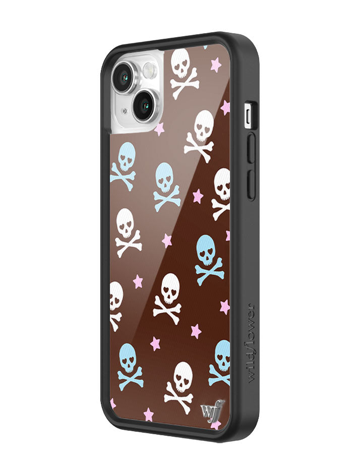 Cross Bones iPhone Case Hazelnut Brown Skull Print Protective - Image 16
