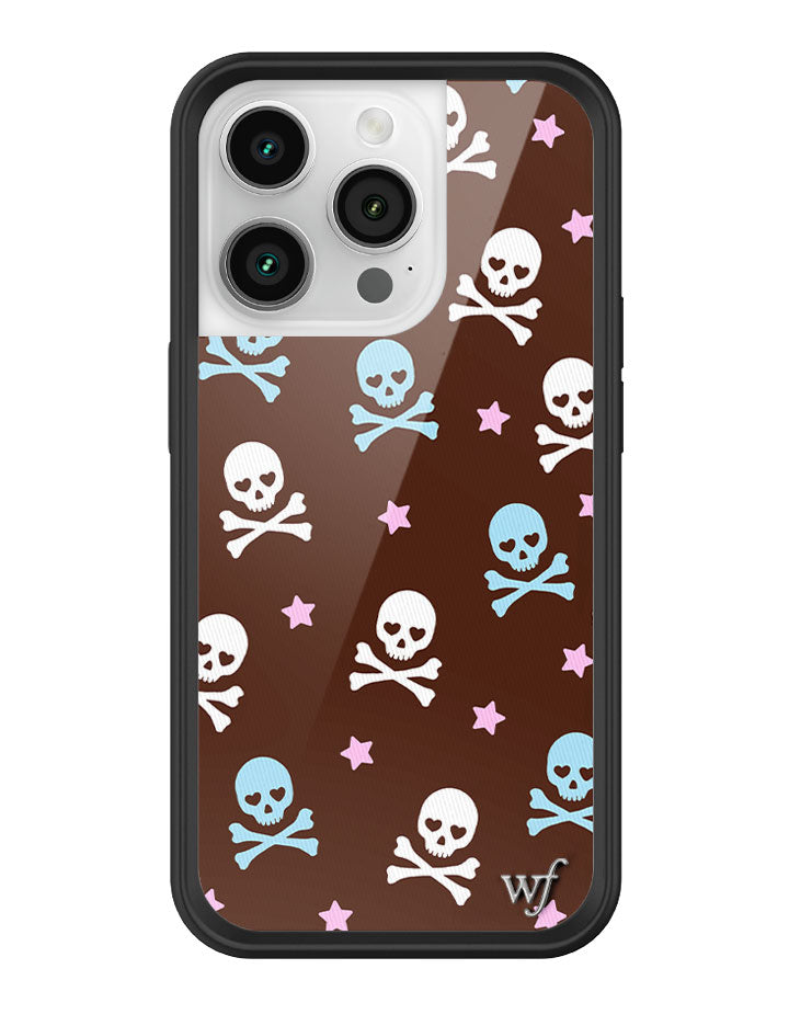 Cross Bones iPhone Case Hazelnut Brown Skull Print Protective - Image 13
