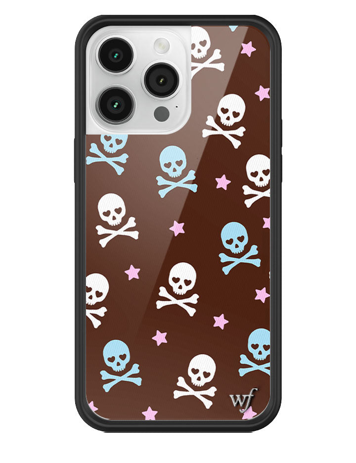 Cross Bones iPhone Case Hazelnut Brown Skull Print Protective - Image 9