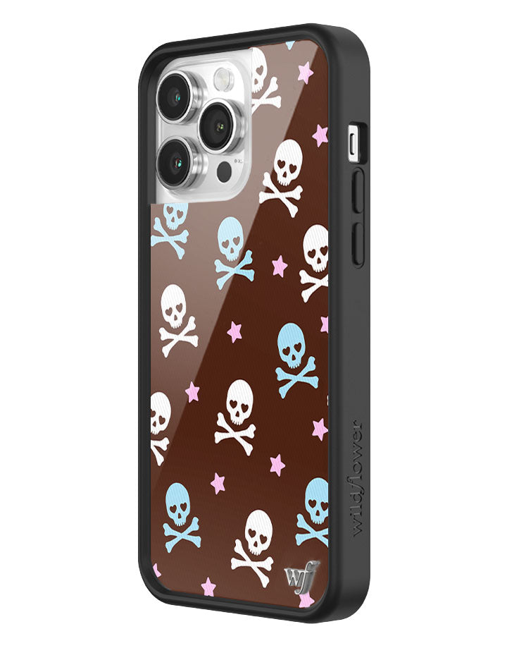 Cross Bones iPhone Case Hazelnut Brown Skull Print Protective - Image 10