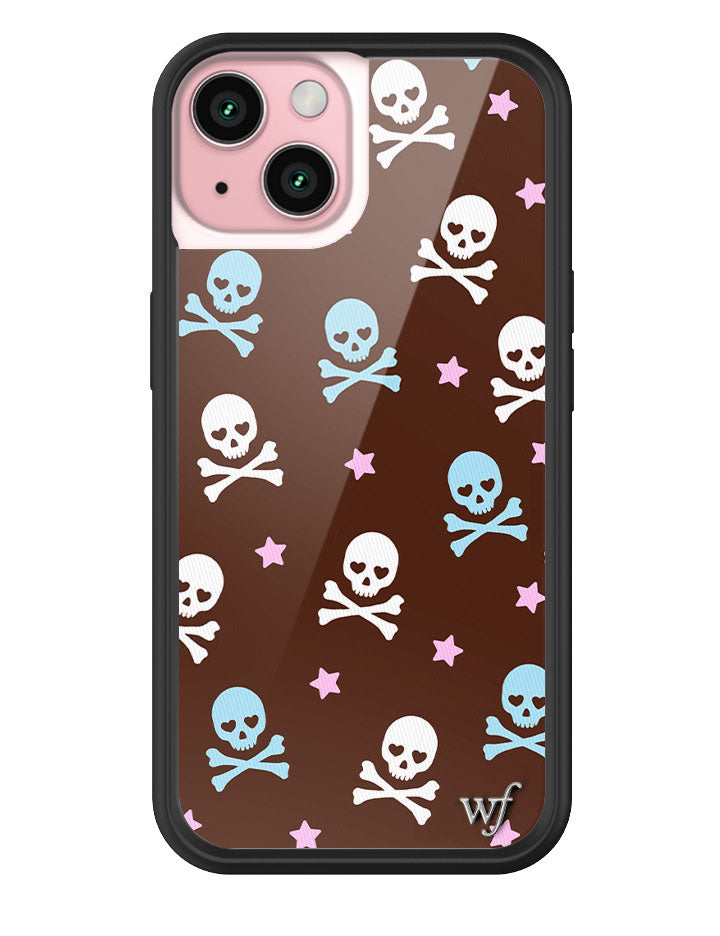 Cross Bones iPhone Case Hazelnut Brown Skull Print Protective - Image 7